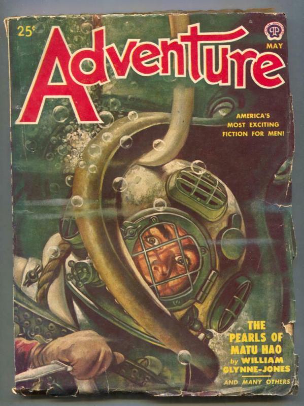 Adventure Pulp May 1950- Pearls of Matu Hao VG