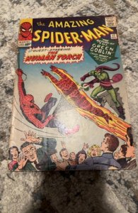The Amazing Spider-Man #17 (1964)human torch/Green goblin see description