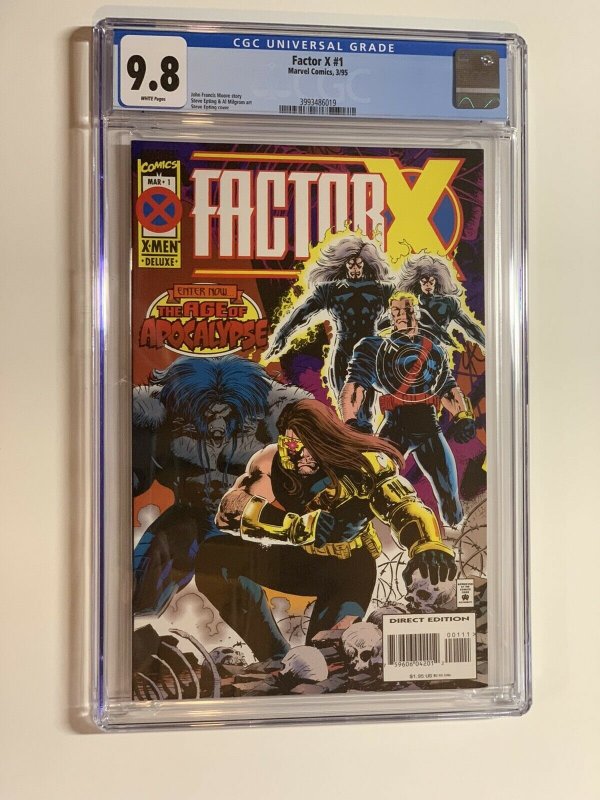 Factor X 1 cgc 9.8 wp marvel 1995 Age Of Apocalypse 