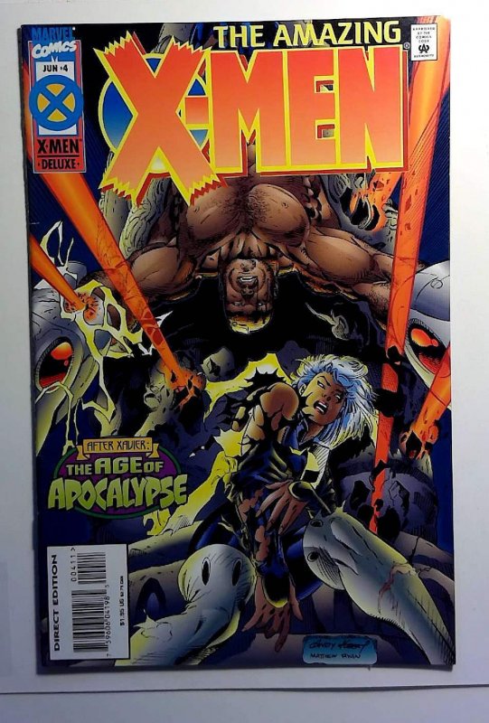 Amazing X-Men #4 (1995) Marvel 8.5 VF+ Bishop Storm 1st Print Comic Book