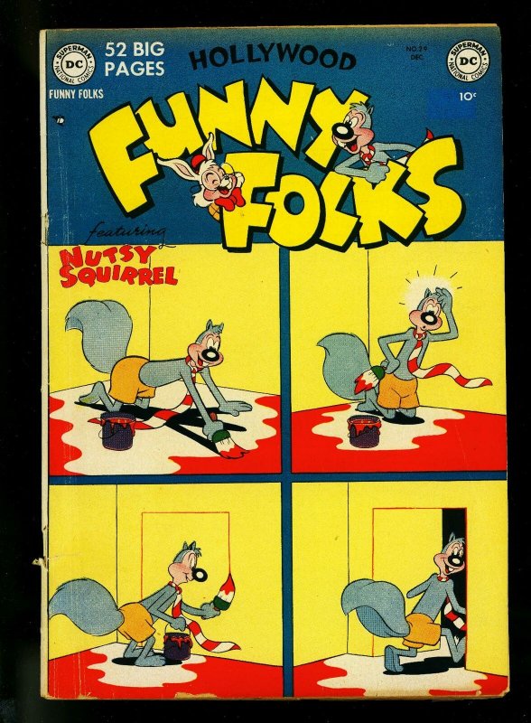 Hollywood Funny Folks #29 1950- Nutsy Squirrel- DC Funny Animal- VG