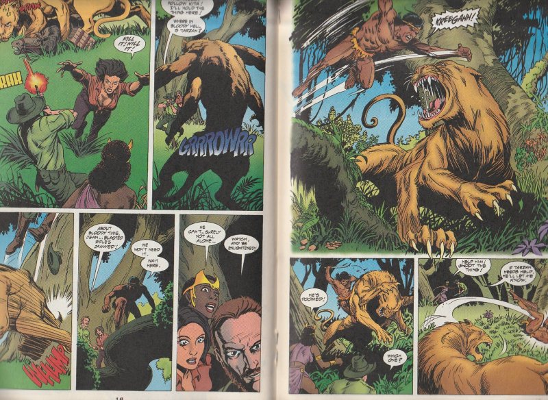 Tarzan(Dark Horse) # 7 Jane struck down by Mutated Ape !