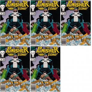 The Punisher: War Zone #3 Newsstand Cover (1992-1995) Marvel Comics - 5 Comics