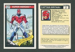 1990 Marvel Comics Card  #40 (Captain Britain)  NM