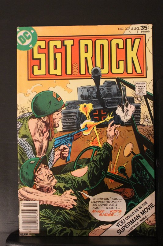 Sgt. Rock #307 (1977) High-Grade VF Easy Co.  Joe Kubert cover wow!