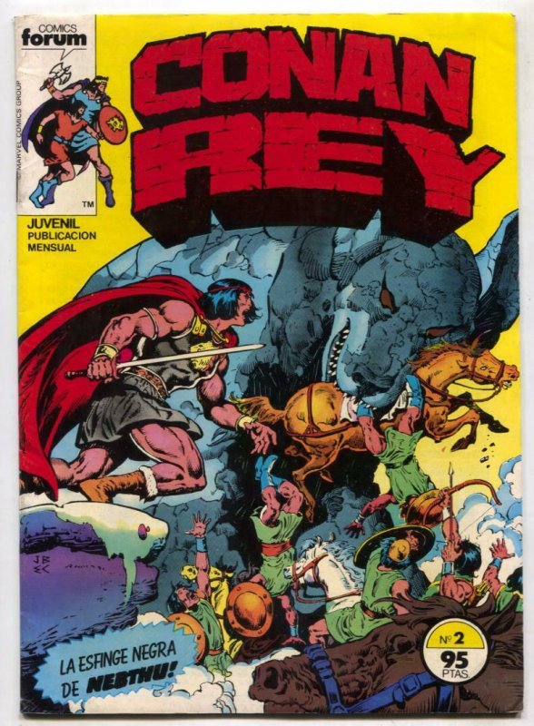 Conan Rey #2 1984- SPANISH COMIC- Marvel FN-