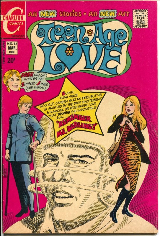 Teen-Age Love #82 1972-Charlton-Jonnie Love-spicy art-football injury-VG+