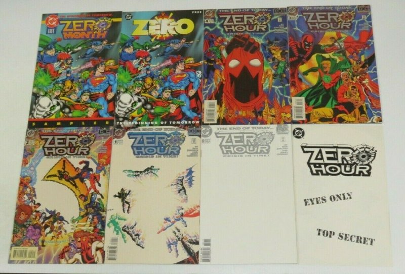 Zero Hour #0 & 1-4 VF/NM complete series + ashcan + sampler + beginning tomorrow