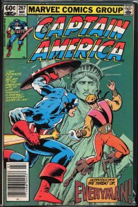 Captain America #267 Newsstand Edition (1982) Captain America