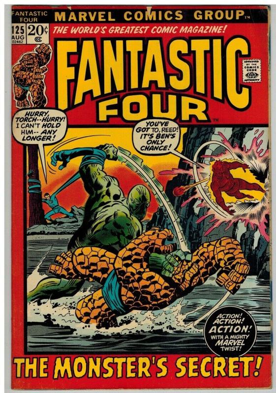 FANTASTIC FOUR 125 G-VG Aug. 1972