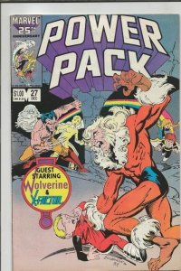 Power Pack #27 ORIGINAL Vintage 1986 Marvel Comics Wolverine