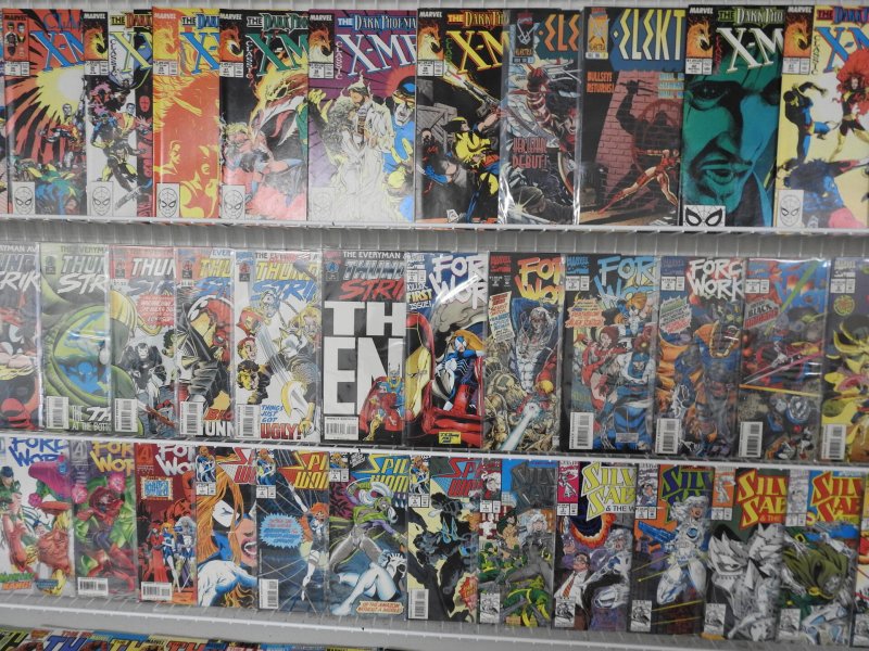 Huge Lot of 190+ Comics W/ X-Men, The Thing, War Machine Avg VF Condition!