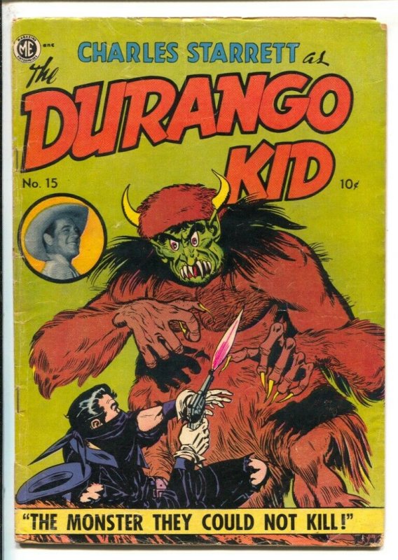 Durango Kid #15 1952-Horror Cover-Frank Frazetta art- Western VG