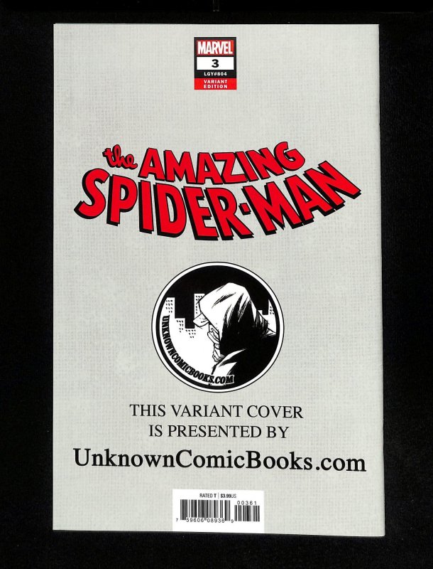 Amazing Spider-Man (2018) #3 Unknown Comics Tan Virgin Variant