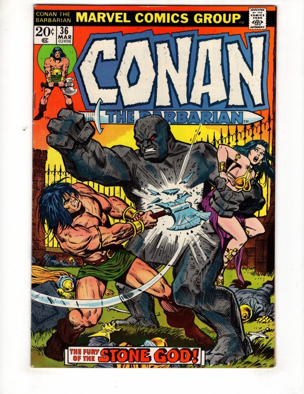 Conan the Barbarian #36 (1974)  THE FURY OF THE STONE-GOD!  / ID#173