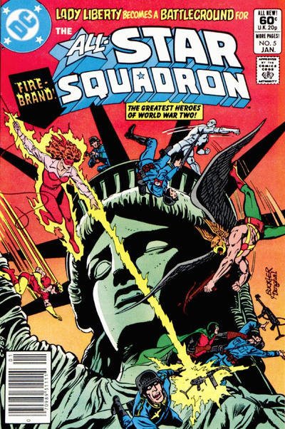 All-Star Squadron #5 (Newsstand) FN ; DC | Roy Thomas Statue of Liberty