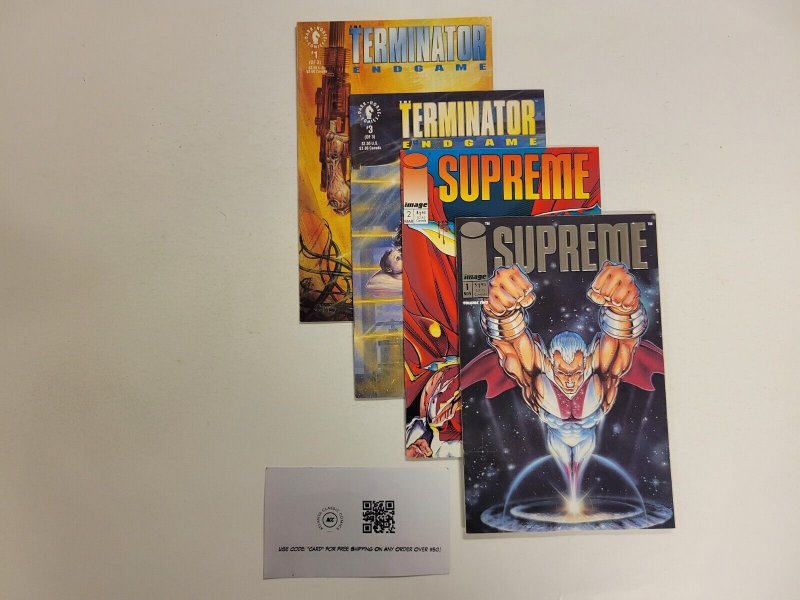4 Image Dark Horse Comics #1 2 Supreme + #1 3 Terminator Endgame 22 TJ9