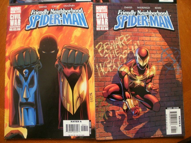 4 Marvel Comic FRIENDLY NEIGHBORHOOD SPIDER-MAN #5 6 7 8 (2006) Peter Parker