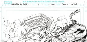 Sergio Davila Werewolf by Night #3 Original Cover Art Marvel Signed Published