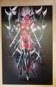 Star wars 11x17 art print (black)  ms. Maul signed with coa by jamie tyndall