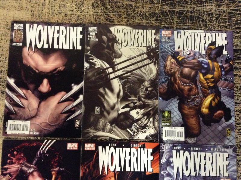 6 Wolverine Marvel Comic Books # 50 51 52 53 54 55 X-Men Deadpool X-Force W6