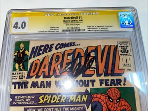 Daredevil (1964) # 1 (CGC 4.0 OWP) 1st App Daredevil + Signed Stan Lee