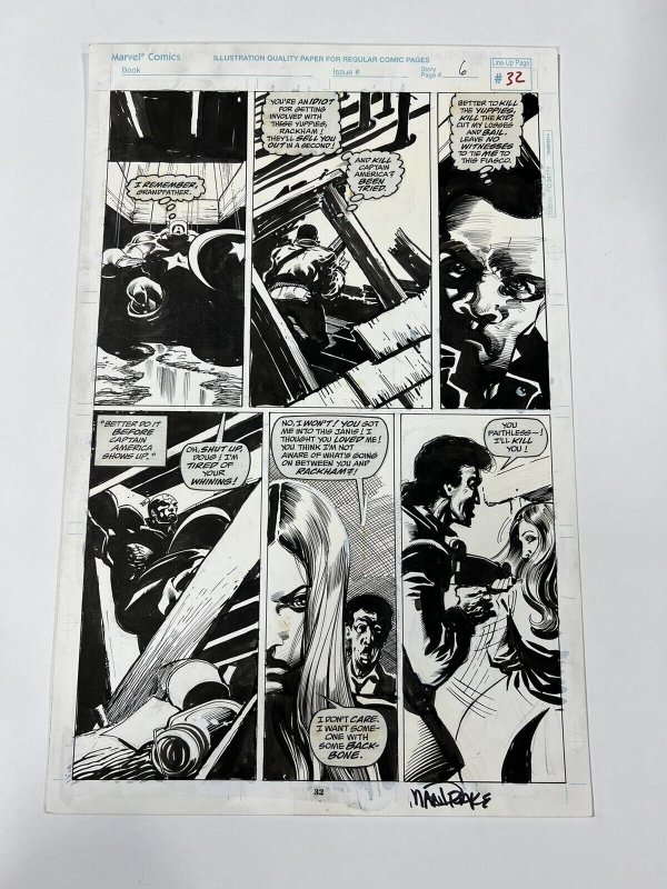 Marvel Holiday Special 1 1994 Tom Mandrake Captain America Original Art