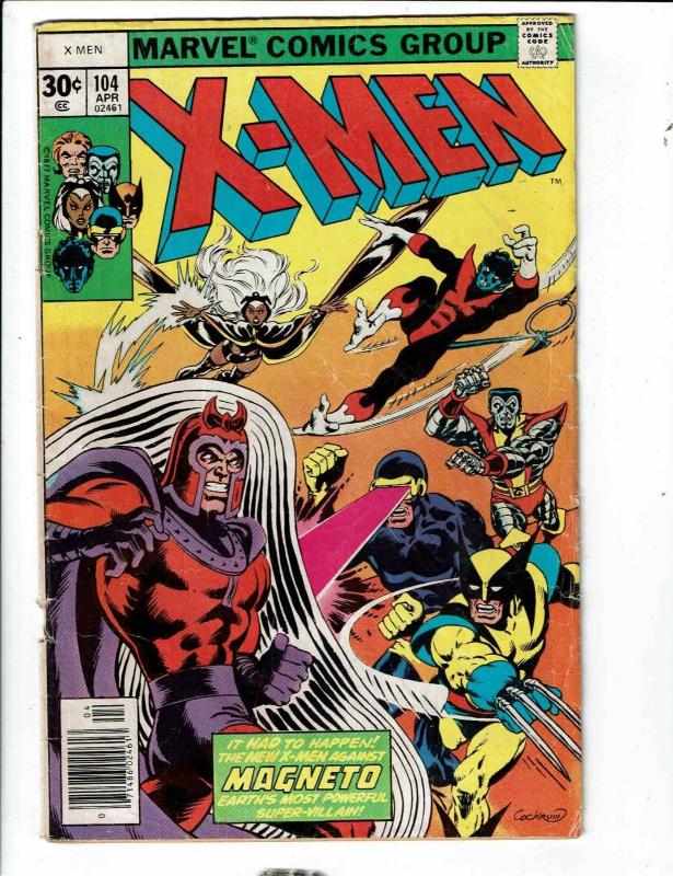 (Uncanny) X-Men # 104 VG/FN Marvel Comic Book Beast Angel Wolverine Storm  RJ7