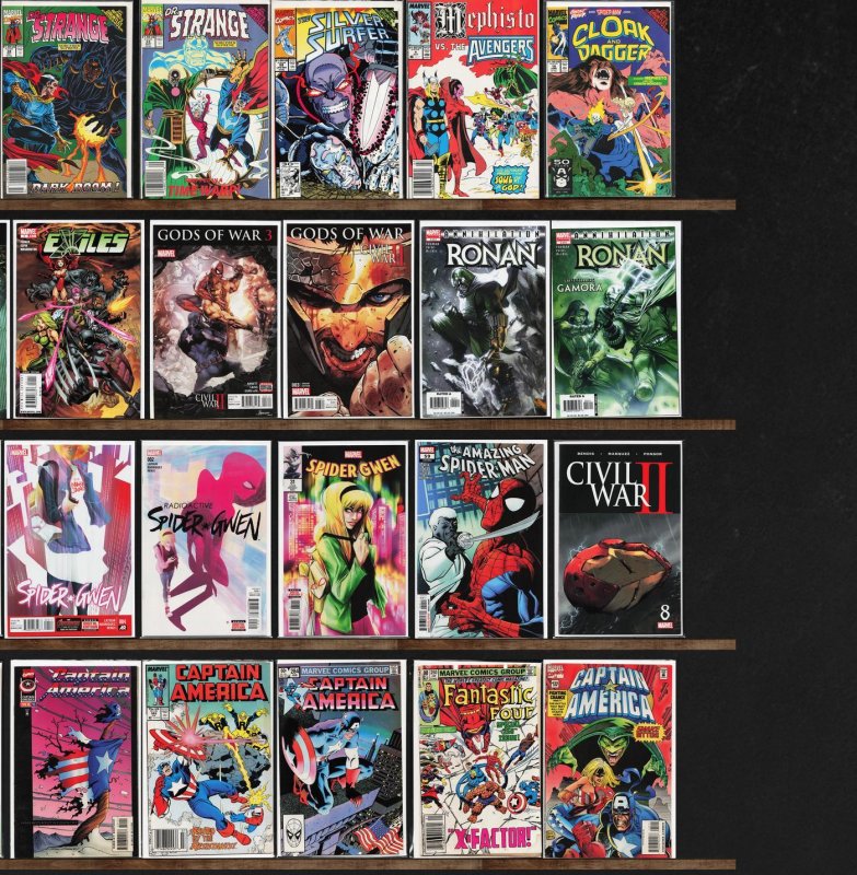 Huge Lot 130+ Comics with Captain America, Wolverine, Spider-Gwen & More!