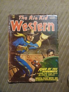 The Rio Kid Western Pulp August 1947 Magazine Painted Cover Postwar Era