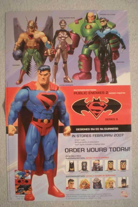 SUPERMAN BATMAN PUBLIC Promo Poster, 11x 17, Unused, more Promos in store