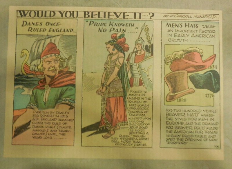 Would You Believe It? by J. Carroll Mansfield from 1940 Half Page Size