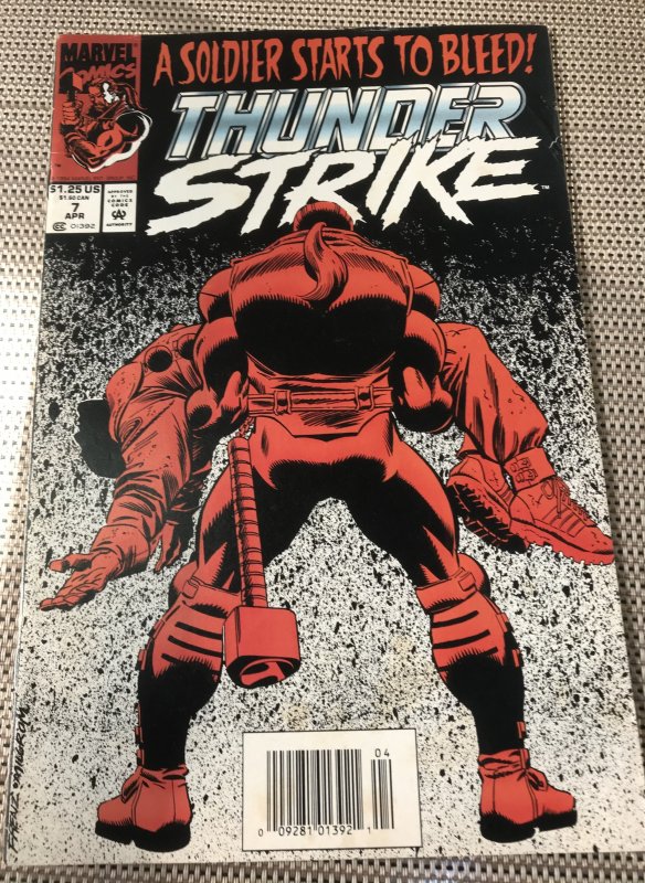 THUNDER STRIKE #7 Newsstand : Marvel 4/94 Fn+; hard to find Thor