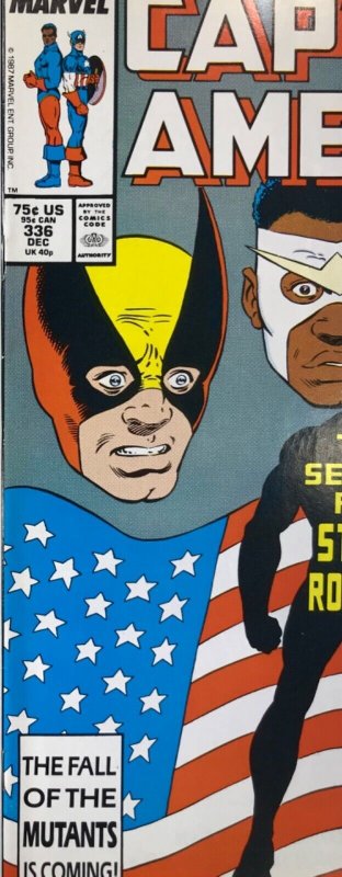 CAPTAIN AMERICA Comic # 336 — Where is Steve Rogers?  — 1987 Marvel Fine+ Cond 
