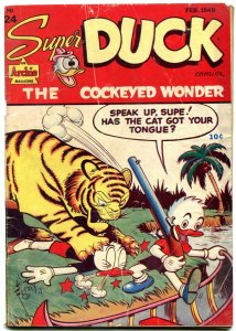 SUPER DUCK #24 1949-ARCHIE COMICS-TIGER COVER-SLAPSTICK VG