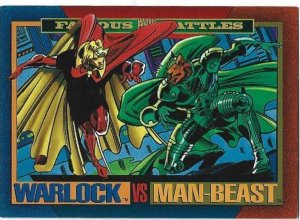 1993 Marvel Universe #171 Warlock vs Man-Beast