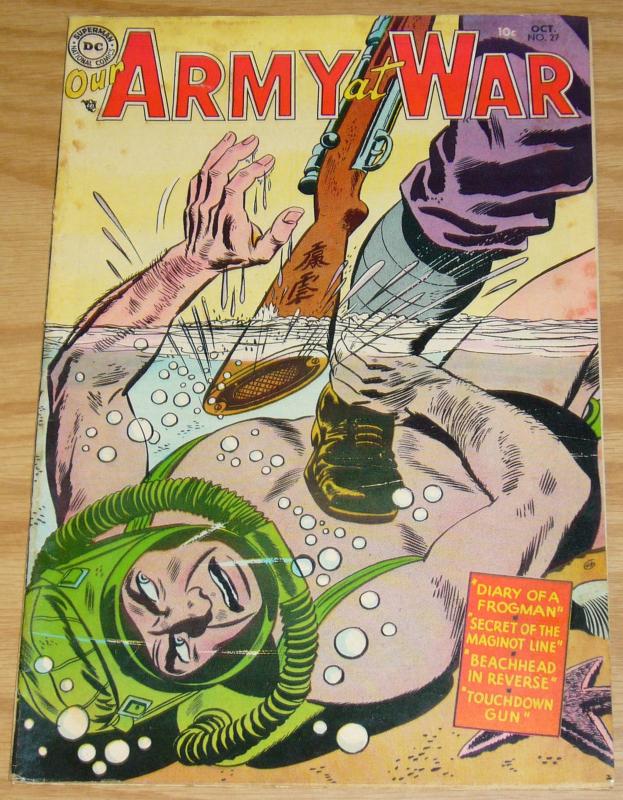 Our Army At War #27 FN- october 1954 - golden age dc comics - frogman cover