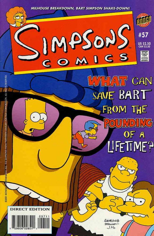 Simpsons Comics #57 VF ; Bongo | Bullies Cover