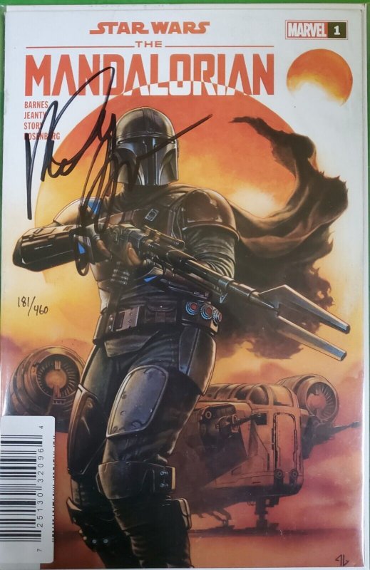 Star Wars Mandolorian #1 Dynamic Forces Barnes Sgn w/ COA 181/460 Marvel NM   725130320971