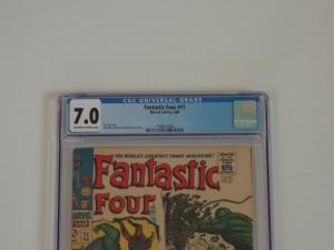 Fantastic Four #71, CGC 7.0; Appearance by Mad Thinkers android! Kirby co-plot!!