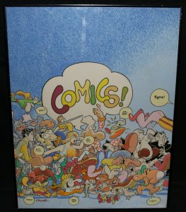 Comics! Poster Color Art - Signed artwork by Howard Cruse