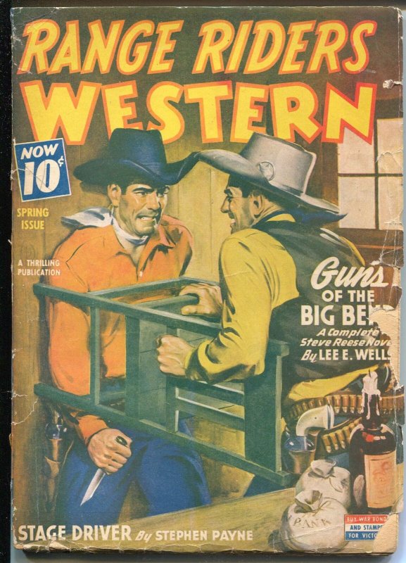 Range Riders Western 3/1944-hero pulp Guns of Big Bend-G-