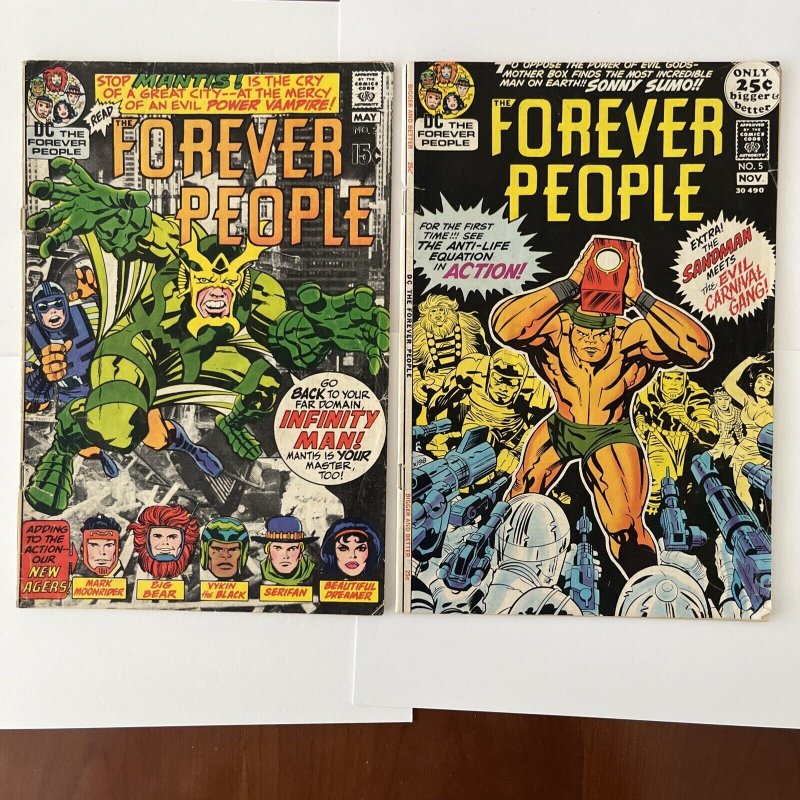 Forever People #2 & #5 (lot Of 2). DC Comics Books. Classic Kirby.