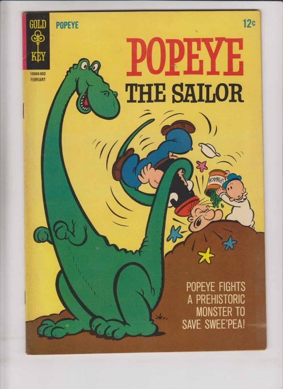 Popeye the Sailor #79 VF- february 1966 - dinosaur cover - swee'pea spinach