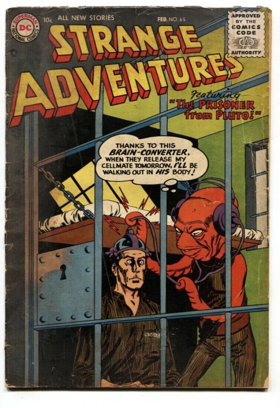 Strange Adventures #65 1956-Weird alien cover-Sci-fi-incomplete