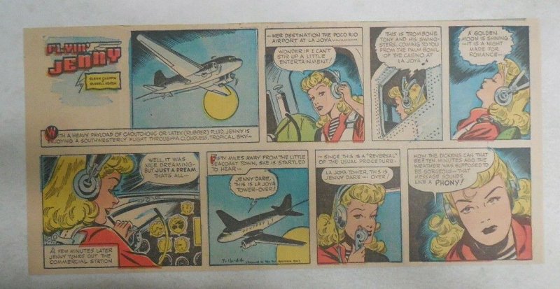 Flying Jenny Sunday Page by Gladys Parker from 7/16/1944 Size: 7.5 x 15 inches