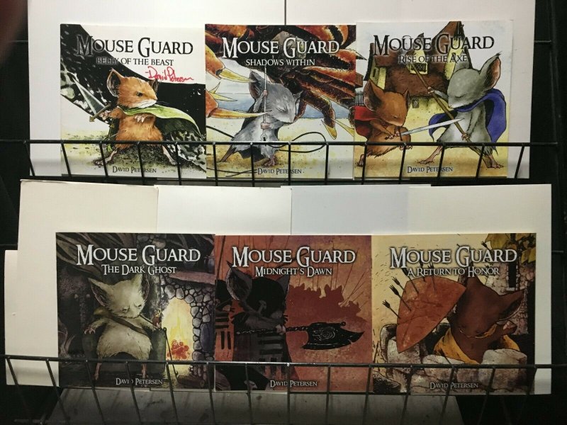 MOUSE GUARD 1-6 - #1 Signed by David Petersen - ALL 1st Printings VF or better.