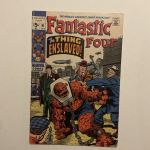 Fantastic Four 91 Fine Fn 6.0 Marvel 1969