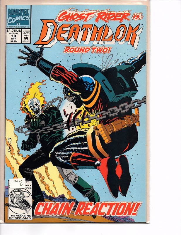 Marvel Comics Deathlok #10 Ghost Rider NM Denys Cowan