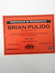 Lady Death: Echoes #1 Lady Bat/ Red Edition NM Condition! Signed W/ COA!